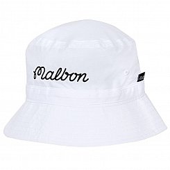 Malbon Nylon Bucket Hat - White