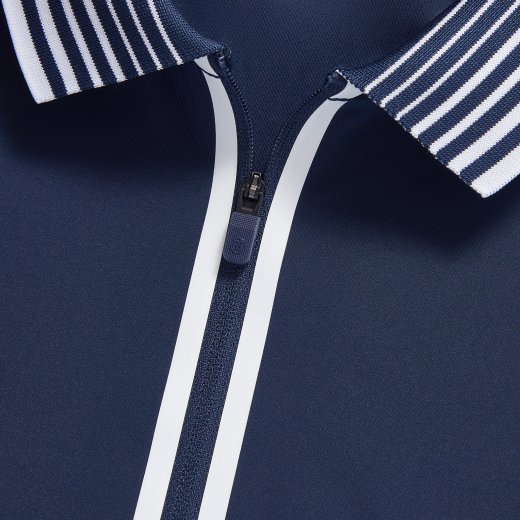CONTRAST LADIES SILKY TECH NYLON QUARTER ZIP LADY POLO