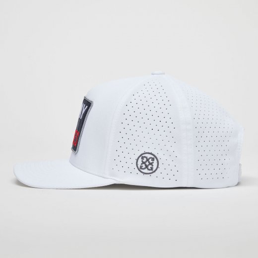 G/Fore PRAY FOR BIRDIES STRETCH TWILL PERFORATED SNAPBACK HAT - SNOW - Keps