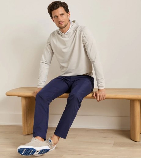 Peter Millar PINE SUGAR STRIPE PERFORMANCE HOODIE